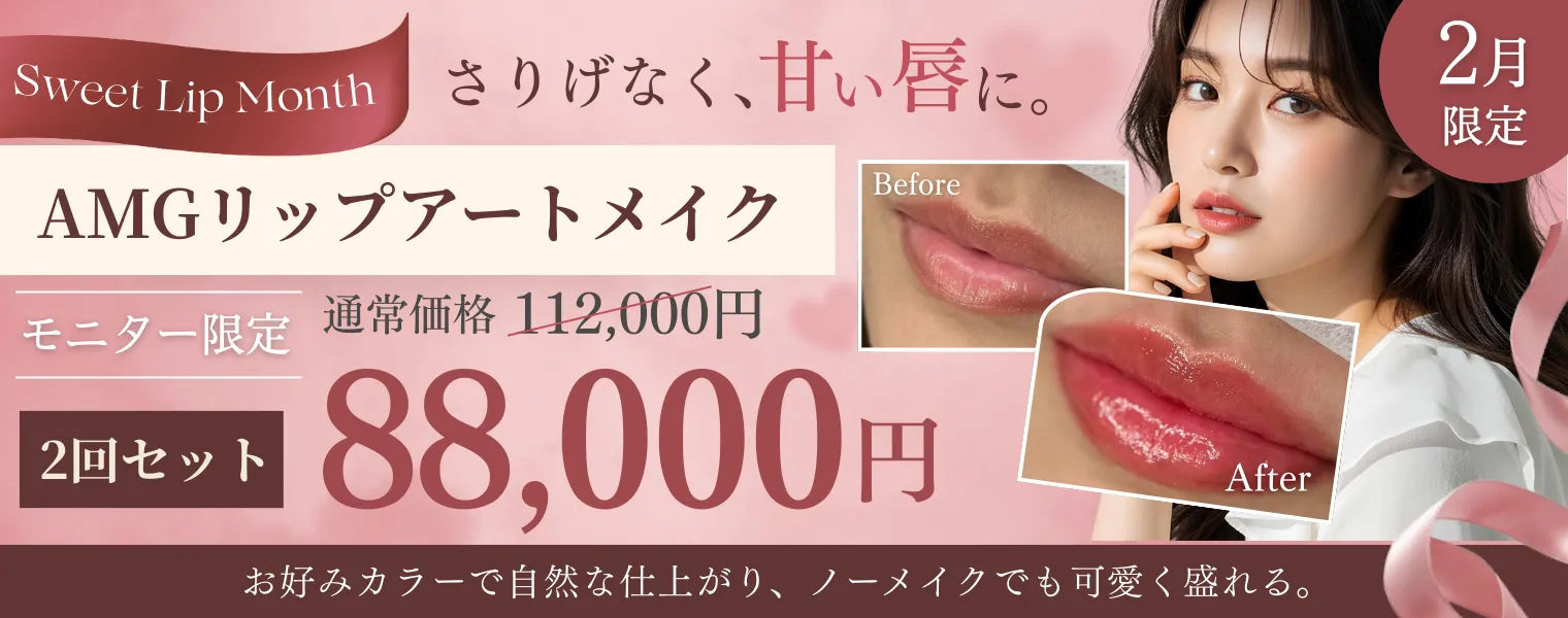 AMGリップアートメイク モニター限定 2回88,000円